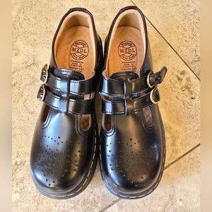 MZDL Meizudongli Black Leather Mary Jane Shoes Size 245